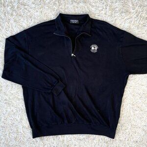 Pebble beach Golf Links Quarter Zip Black Made In Italy Men’s XXL